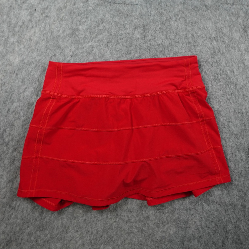 Lululemon Skirt Women 2 Red Pace Rival 4 Way Stretch Skort Athletic Activewear